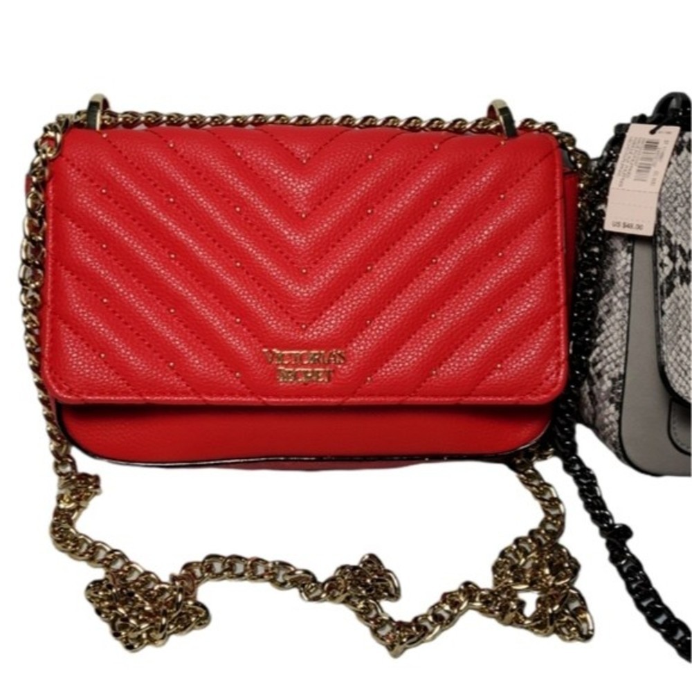 VICTORIA'S Secret Red Chevron Bag